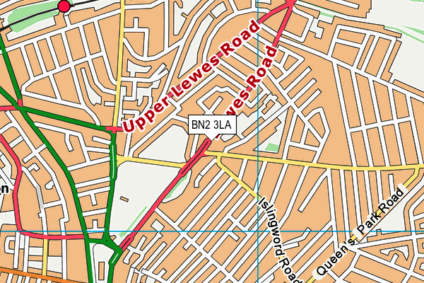 BN2 3LA map - OS VectorMap District (Ordnance Survey)