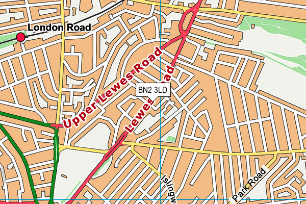 BN2 3LD map - OS VectorMap District (Ordnance Survey)