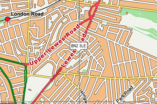 BN2 3LE map - OS VectorMap District (Ordnance Survey)