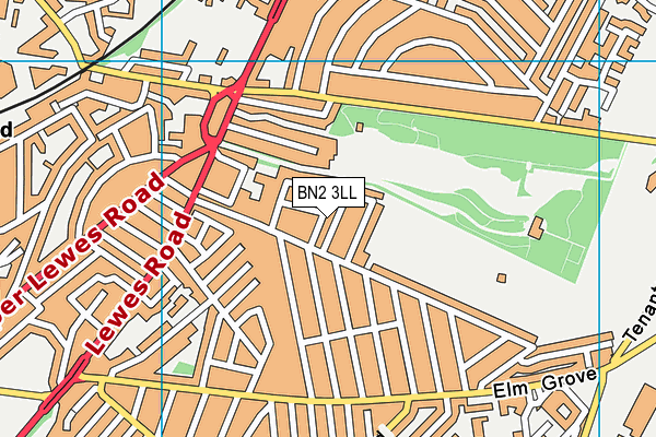 BN2 3LL map - OS VectorMap District (Ordnance Survey)