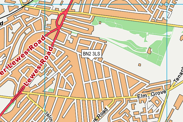 BN2 3LS map - OS VectorMap District (Ordnance Survey)