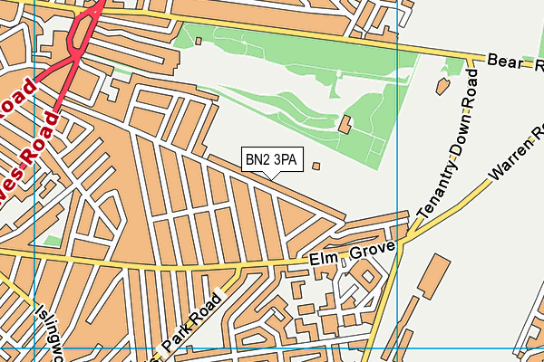 BN2 3PA map - OS VectorMap District (Ordnance Survey)