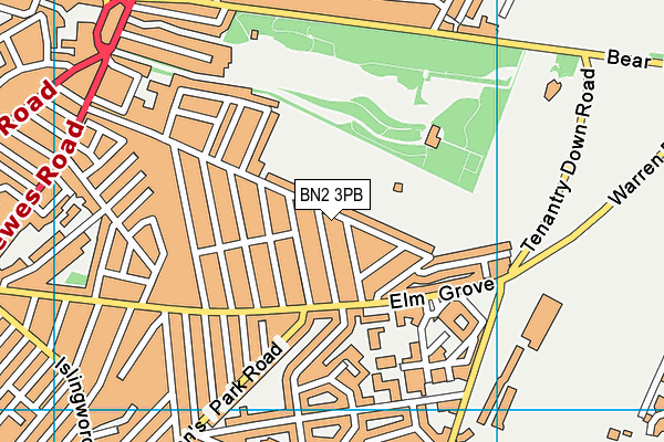 BN2 3PB map - OS VectorMap District (Ordnance Survey)