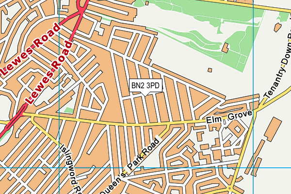 BN2 3PD map - OS VectorMap District (Ordnance Survey)