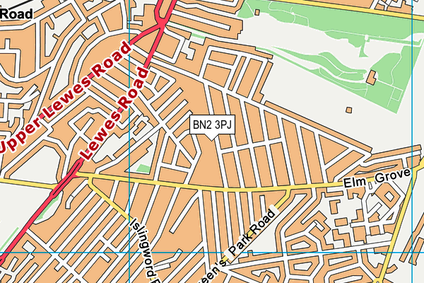 BN2 3PJ map - OS VectorMap District (Ordnance Survey)