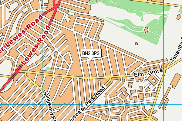 BN2 3PS map - OS VectorMap District (Ordnance Survey)