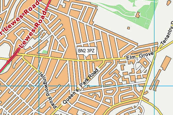 BN2 3PZ map - OS VectorMap District (Ordnance Survey)
