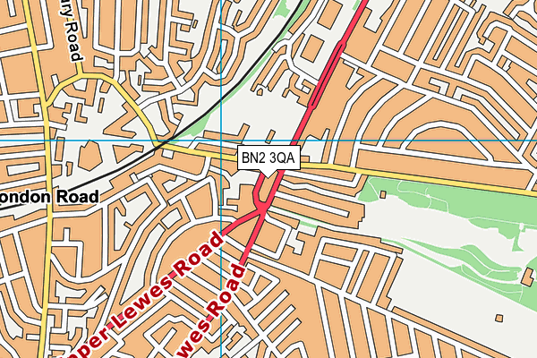 BN2 3QA map - OS VectorMap District (Ordnance Survey)