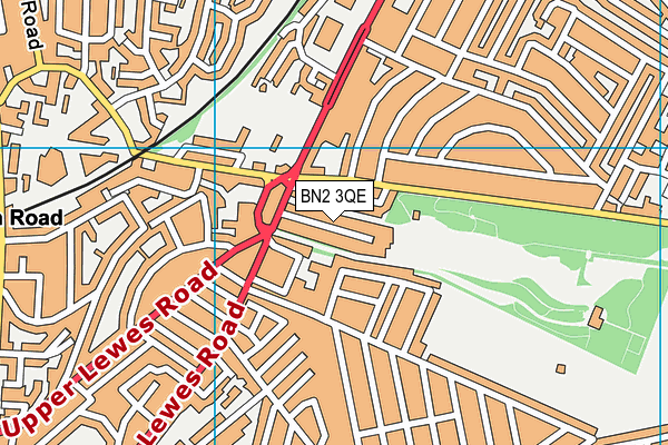 BN2 3QE map - OS VectorMap District (Ordnance Survey)