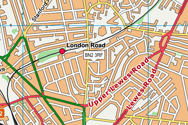 BN2 3RF map - OS VectorMap District (Ordnance Survey)