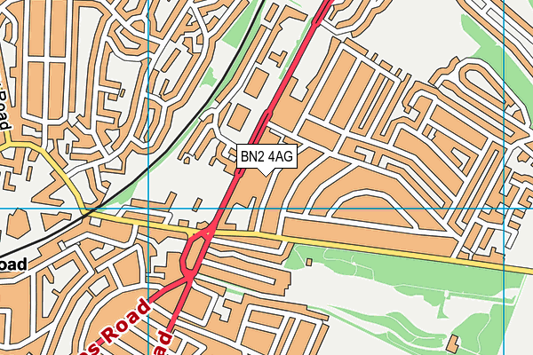 BN2 4AG map - OS VectorMap District (Ordnance Survey)