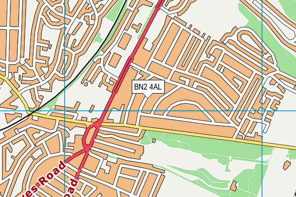 BN2 4AL map - OS VectorMap District (Ordnance Survey)