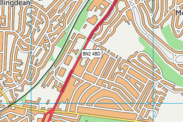 BN2 4BD map - OS VectorMap District (Ordnance Survey)