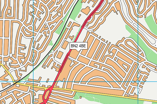 BN2 4BE map - OS VectorMap District (Ordnance Survey)