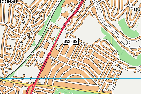 BN2 4BG map - OS VectorMap District (Ordnance Survey)