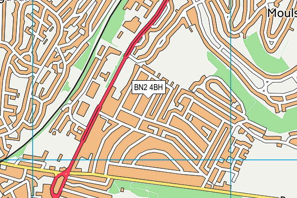 BN2 4BH map - OS VectorMap District (Ordnance Survey)
