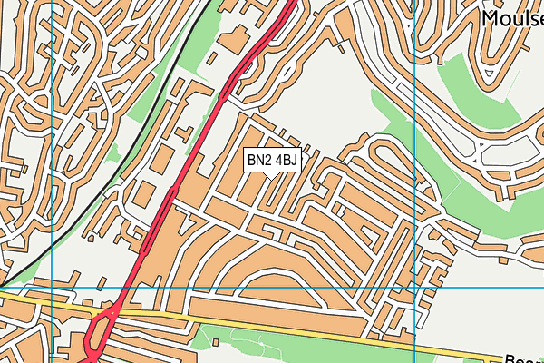 BN2 4BJ map - OS VectorMap District (Ordnance Survey)