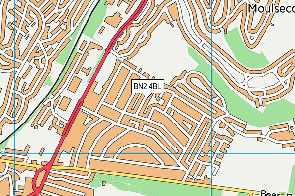 BN2 4BL map - OS VectorMap District (Ordnance Survey)