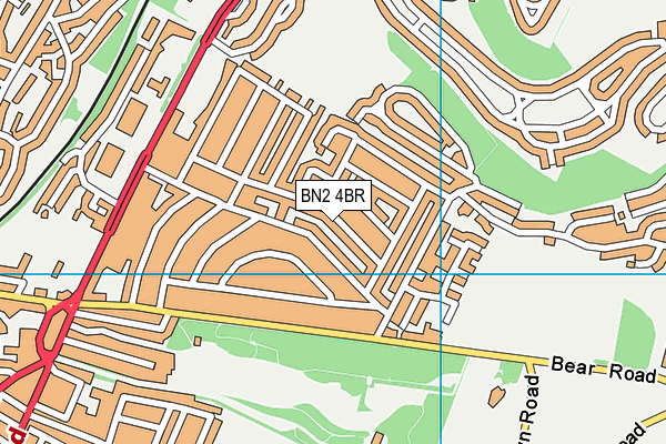 BN2 4BR map - OS VectorMap District (Ordnance Survey)