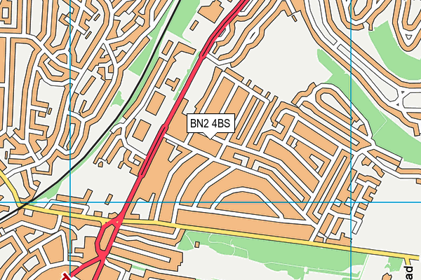 BN2 4BS map - OS VectorMap District (Ordnance Survey)