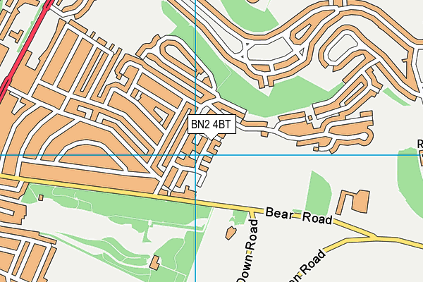 BN2 4BT map - OS VectorMap District (Ordnance Survey)