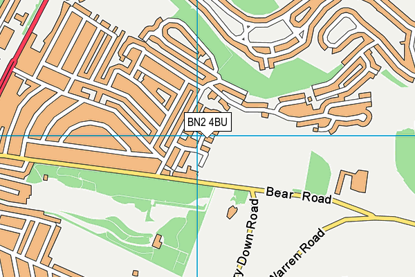 BN2 4BU map - OS VectorMap District (Ordnance Survey)