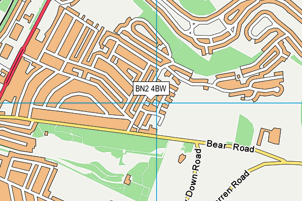 BN2 4BW map - OS VectorMap District (Ordnance Survey)