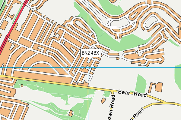 BN2 4BX map - OS VectorMap District (Ordnance Survey)