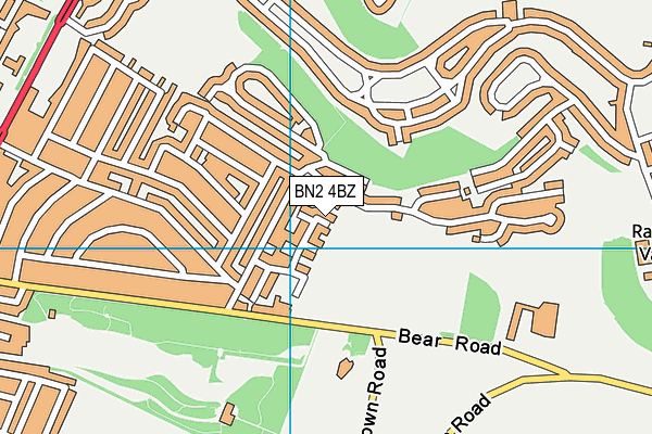 BN2 4BZ map - OS VectorMap District (Ordnance Survey)