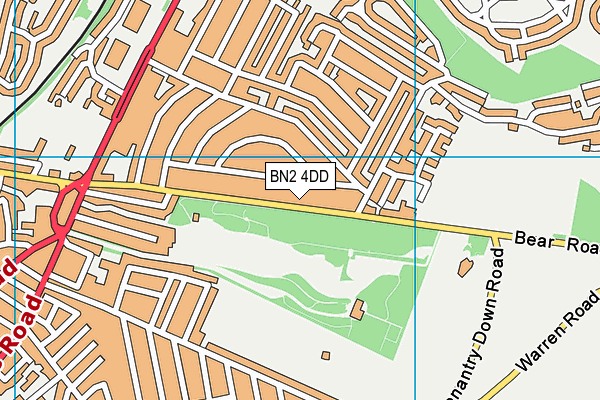 BN2 4DD map - OS VectorMap District (Ordnance Survey)