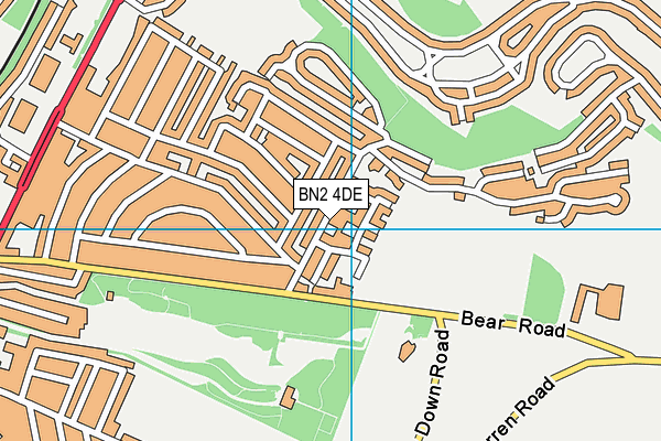 BN2 4DE map - OS VectorMap District (Ordnance Survey)