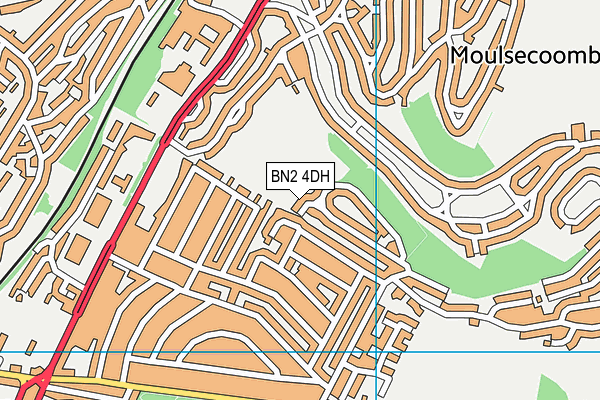 BN2 4DH map - OS VectorMap District (Ordnance Survey)