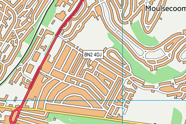 BN2 4DJ map - OS VectorMap District (Ordnance Survey)