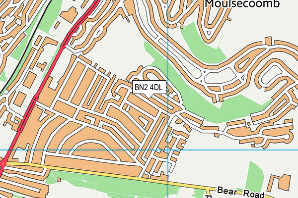 BN2 4DL map - OS VectorMap District (Ordnance Survey)
