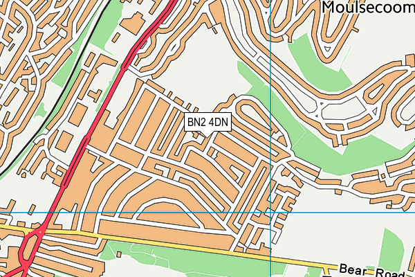 BN2 4DN map - OS VectorMap District (Ordnance Survey)