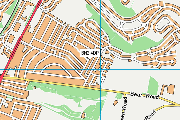 BN2 4DP map - OS VectorMap District (Ordnance Survey)
