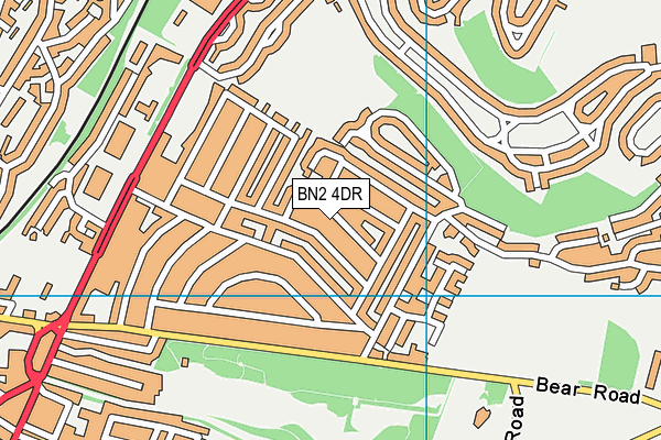 BN2 4DR map - OS VectorMap District (Ordnance Survey)