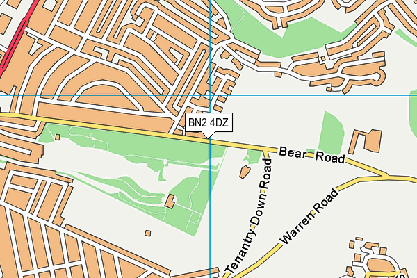 BN2 4DZ map - OS VectorMap District (Ordnance Survey)