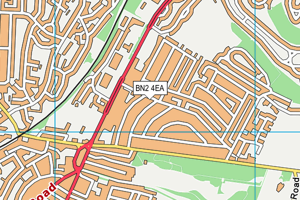 BN2 4EA map - OS VectorMap District (Ordnance Survey)