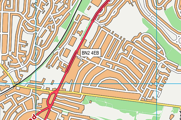BN2 4EB map - OS VectorMap District (Ordnance Survey)