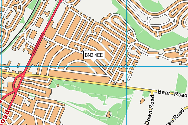 BN2 4EE map - OS VectorMap District (Ordnance Survey)