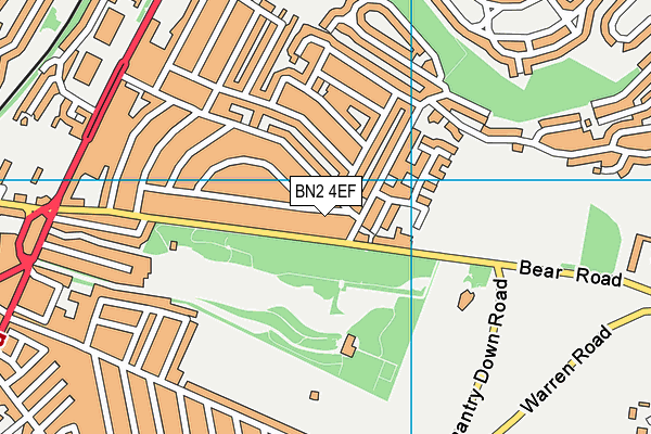 BN2 4EF map - OS VectorMap District (Ordnance Survey)