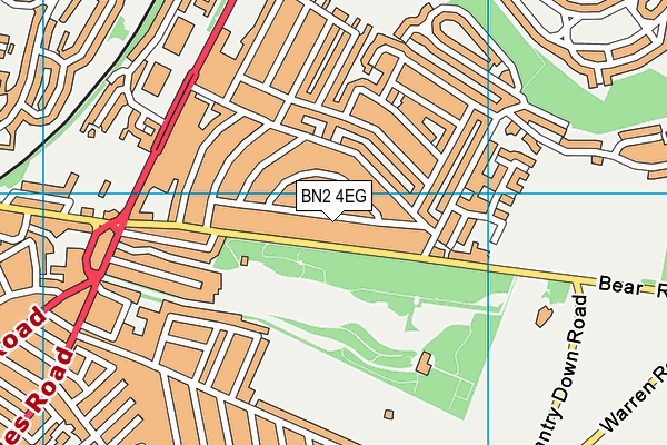 BN2 4EG map - OS VectorMap District (Ordnance Survey)