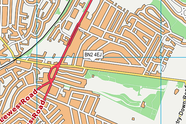 BN2 4EJ map - OS VectorMap District (Ordnance Survey)