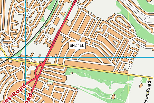 BN2 4EL map - OS VectorMap District (Ordnance Survey)