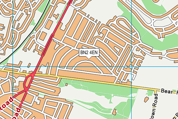 BN2 4EN map - OS VectorMap District (Ordnance Survey)