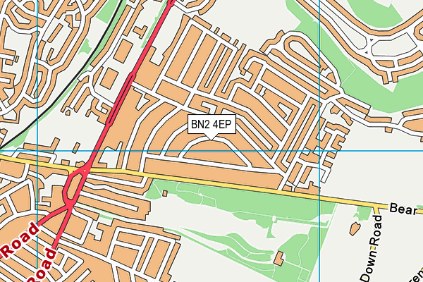 BN2 4EP map - OS VectorMap District (Ordnance Survey)