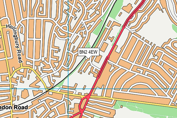 BN2 4EW map - OS VectorMap District (Ordnance Survey)