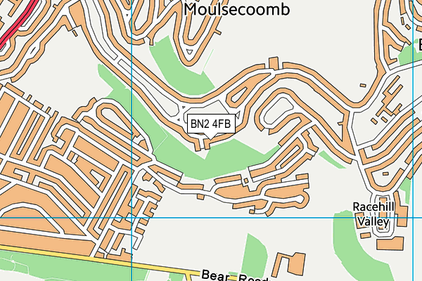BN2 4FB map - OS VectorMap District (Ordnance Survey)