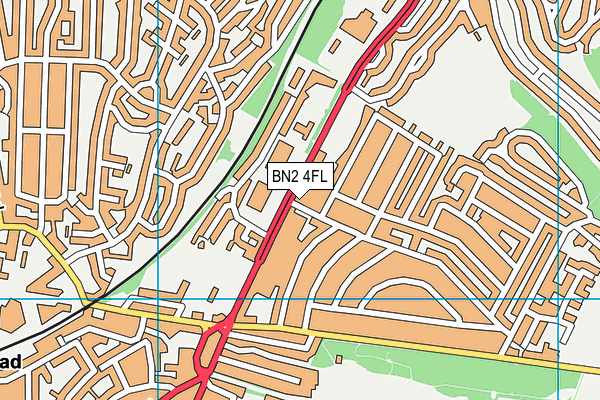 BN2 4FL map - OS VectorMap District (Ordnance Survey)